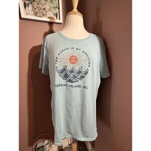 Life is Good Crusher Lite Tee Topsail Island Womens XL The Ocean Is My Medicine